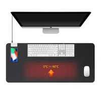 बहु-कार्यात्मक गरम गर्म लेखन माउस पैड वायरलेस चार्जर क्यूई वायरलेस चार्ज डेस्क नोटबुक कीबोर्ड पैड