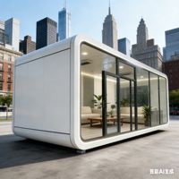 Maison conteneur extensible Apple Cabin 40 pieds, trois chambres, préfabriquée en acier, villa familiale modulaire pour les vacances, maison clé en main personnalisée