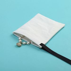 Bolsa de Almacenamiento de Joyas de Franela de Algodón con Cierre de Cordón, Estilo Minimalista, Tamaño 8*10, Modelo 051, Suministro Directo de Fábrica - Product Image 4