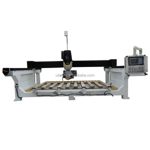 Machine de découpe à pont à 5 axes avec support CNC personnalisé, fonction de ventouse de préhension RTCP pour marbre, granit, comptoir, <span class=keywords><strong>carrelage</strong></span> - Product Image 1
