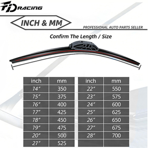 Limpiaparabrisas Delanteros para Auto, Diseño sin Estructura, Tamaño de 14 a 28 Pulgadas, para Beijin Jeep 2500, Renault Scénic (J64), Renault Grand Scénic 2004 - Product Image 4