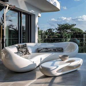 Divano di Lusso Moderno per Esterni, Sedia Commerciale per il Tempo Libero, Divano per Villa e Hotel con Tavolino, Panchina Pubblica per Esposizioni - Product Image 3