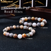 Bracelet en pierre naturelle motif pluie de fleurs, perles de pierres précieuses à motifs naturels, bijou polyvalent à la mode pour femme, cadeau d'anniversaire