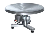 Vitesse réglable 304ss 1.2m table d'emballage d'accumulation de collecte rotative avec bande transporteuse alimentaire de produits finis