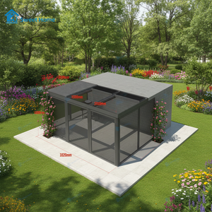 Nouvelle promotion Sweet Home : Pergola extérieure imperméable, style tendance, moderne, sur mesure, au design actuel, pour ombrage de toit. - Product Image 3