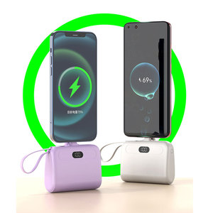 Nouvelle batterie externe LED de poche unique avec écran intégré, 10000 mAh, câble intégré et support - Product Image 4