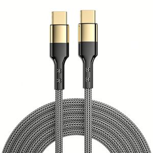 High Quality Gold Plated 3A 20V 60w Fast USB C to USB C Cable for IP 16 15 for Samsung Huawei Xiaomi USB C Charger Cable - Product Image 1