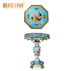 Table console en porcelaine de style rococo français délicat avec des motifs de peinture à <span class=keywords><strong>l</strong></span>'huile de figures de la cour impériale peintes à la main - Product Image 4