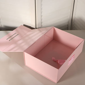 Cajas de regalo plegables rosas al por mayor, imanes de cartón, cajas para guardar vestidos de novia, pelucas, cosméticos, vestidos - Product Image 3