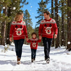 Suéter Navideño Informal para Mujer, Estilo Casual, con Estampado de Papá Noel, para Otoño e Invierno, para Parejas - Product Image 2
