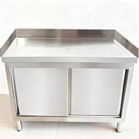 Tables de travail modulaires à portes coulissantes en acier inoxydable 201/304, équipement de cuisine commerciale, autres fournitures pour hôtels et restaurants