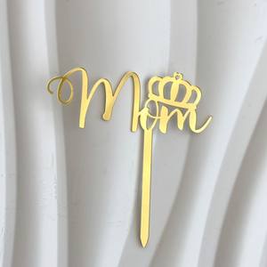 Happy Mother's Day Cake Toppers Décoration de gâteau en acrylique Happy Mother's Day Cake Decoration fournisseur - Product Image 5