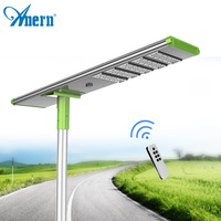 Caméra CCTV extérieure IP65, lampadaire solaire LED pour route avec télécommande