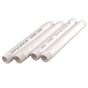 לבן פלסטיק 12 16 20 Inch קוטר PVC פלסטיק צינור עם חוט עבור אספקת מים וניקוז