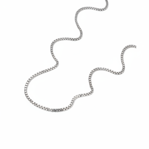 Collar de Cadena de Eslabones Redondos de 3.7mm, Estilo Religioso Ortodoxo, Chapado en Oro y Rodio con Diamantes y Perlas, Estilo Moderno para Bodas - Product Image 1