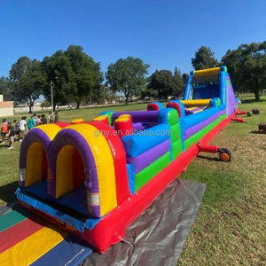 Parcours d'obstacles gonflable <span class=keywords><strong>de</strong></span> haute qualité et coloré, château gonflable, parcours d'obstacles extérieur pour location - Product Image 4