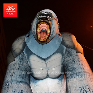 Quảng Cáo Khổng Lồ Tùy Chỉnh 6M Bơm Hơi Big Gorilla King <span class=keywords><strong>Kong</strong></span> Với Đèn LED Để Trang Trí - Product Image 2