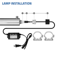 Aicksn argenté SYB-2PRO-PIPE eau purificateur uv pour commercial