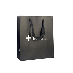 Wholesale Custom Printed Laminated Luxury <b>Gift</b> Clothing Shoe Shopping Ivory Board <b>Bag</b> with Your Own Logo - Product Image 2