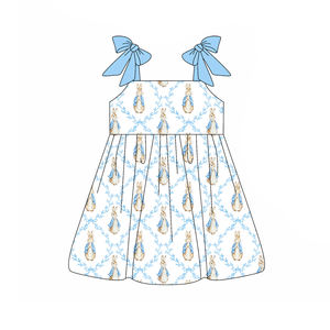 Custom Boutique Casual <b>Easter</b> Print Breathable Rabbit Little Girls 2-Piece <b>Outfits</b> <b>Baby</b> Bubble Romper Wholesale Sister Clothes - Product Image 4