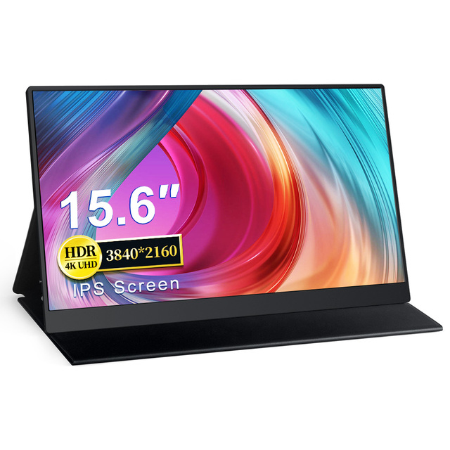 Screen 4k Portable Monitor Display Support Type C HDMI Portable Monitor FHD Travel Gaming 15.6" Display Screen Monitor