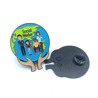 Broches personnalisées en émail dur avec carte de support, badges métalliques, broches à logo personnalisé pour vêtements, cadeaux promotionnels, souvenirs
