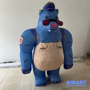 Soft Material Customized Size Inflatable Bear Costume Cartoon Style Inflatable Bear Mascot Balloon