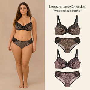 Ensemble de lingerie féminine à couvrance totale : Soutien-gorge à armatures en dentelle avec détails dorés et culotte taille haute assortie - Product Image 4