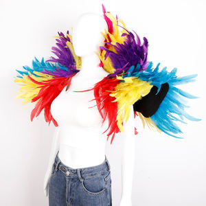 Chales de Plumas de Pollo Brillantes de Neón, Plumas Cómodas para <span class=keywords><strong>Mujer</strong></span>, Disfraces y Accesorios para Fiestas de Carnaval, Actuaciones en Escenario - Product Image 3