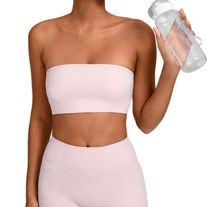 Ropa interior de gimnasio de alta intensidad para mujer, sujetadores deportivos acolchados sin costuras, Tops de Yoga para Fitness, sujetador para correr, <span class=keywords><strong>Top</strong></span> corto de realce a prueba de golpes - Product Image 5