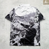Chemise en lin vintage pour homme, style streetwear, impression DTG, vente en gros