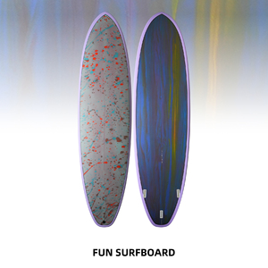 Tabla de Surf OEM al por Mayor de Fábrica |   Tabla de Surf de Alto Rendimiento de 7'2" 55L, Fabricada con Fibra de Vidrio y Resina Epoxi, Diseño Personalizado con Espuma EPS y Acabado Mármol - Product Image 5