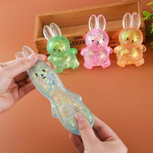 Juguete de peluche Flash Rabbit, muy vendido, de TPR, de rebote lento, para aliviar el estrés, ideal para regalos promocionales y regalos de fiesta. - Product Image 6