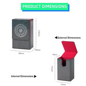 Boîte/étui pour cartes de tarot en cuir FX - Boîte à cartes scintillante pour cartes de tarot standard (2,75'' x 4,75'') - Product Image 2