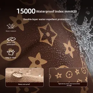 Pakaian hewan peliharaan anjing besar, sedang, besar, tahan air, poliester, tahan hujan, jas hujan luar ruangan untuk mengambil emas, Tepian, berjalan, anjing - Product Image 3