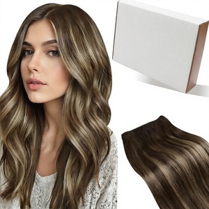 Extensiones de Cabello Humano Virgen Indio con Cinta Adhesiva, Ondulado Natural, Doble Trama, Rubias, para Uso Diario - Product Image 3