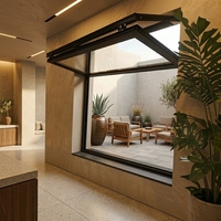 Ventanas Plegables de Aleación de Aluminio de Diseño Moderno, Estilo Acordeón, para Cocina, Villa, Hotel, Opción de Plegado Vertical, Control de Insectos