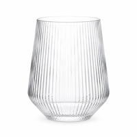 Tasse à thé en verre plissé de 460 ml, élégante, à nervures verticales, pour thé vert et jus, adaptée aux thés haut de gamme, OEM/ODM