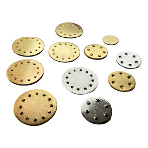 Porte-badge magnétique Hechi, plaque métallique ronde de 17 mm avec points, boucle magnétique en acier inoxydable, accessoires métalliques - Product Image 4