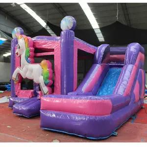 Ra khỏi cửa không khí Bouncer thổi lên trong nhà trẻ em Inflatable Trampoline Inflatable lâu đài bouncy trượt nước Combo trả lại