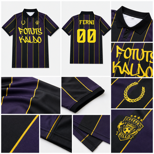 Klassieke gestreepte design ademende zomer voetbal T-shirt custom digitale print heren retro voetbaltenue - Product Image 4
