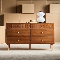Meuble de rangement minimaliste en bois massif, éco-responsable et durable, pour salon, salle à manger, maison
