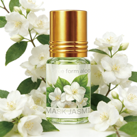 Nouveau Flacon Personnalisé 3ml – Parfum Roll-on Huile de Jasmin Floral, Clou de Girofle et Musc Arabe pour Femme – Bille en Verre