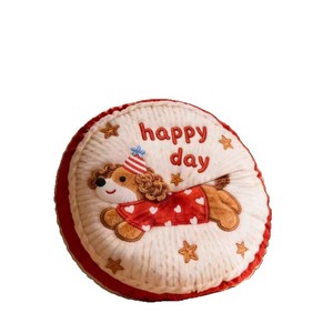 Cartoon Dog Round Cushion Plush Lumbar Support Pillow For Living Room Bedroom Study Office Chair Seat Pad - Product Image 5