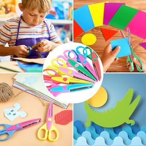 Ensemble de ciseaux à bord en papier bon marché 6 pièces de différents modèles de ciseaux d'artisanat pour enseignants <span class=keywords><strong>Scrapbooking</strong></span> <span class=keywords><strong>Album</strong></span> Arts pour enfants - Product Image 2