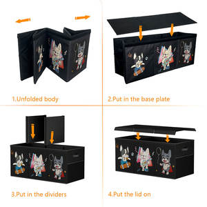 אחסון ארגז צעצוע גדול יותר מתמוטט עם כבד עמיד מותאם אישית לסלון - Product Image 6