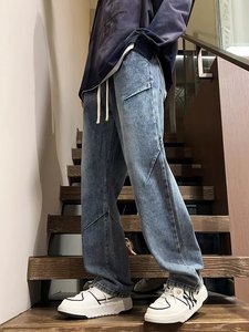 Pantalones Vaqueros de Mezclilla para Hombre, Corte Slim, Modelo <span class=keywords><strong>Imago</strong></span> Stitch, con Costuras Reforzadas, Proveedor Metamorphosis - Product Image 2