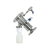 Vanne d'échantillonnage en acier inoxydable à entrée unique avec volant manuel pour bouteille, vanne d'échantillonnage de réservoir