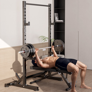 Sistema multifunción de gimnasio en casa, equipo de levantamiento de pesas que incluye prensa de banco, estante para sentadillas, combinación familiar, estante para pesas, extraíble - Product Image 3