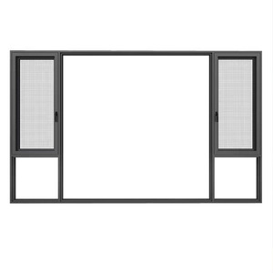Fenêtre à battant en aluminium série 110, 1,8 mm, à rupture de pont thermique, double vitrage trempé pour envergure de balcon, taille personnalisée - Product Image 1